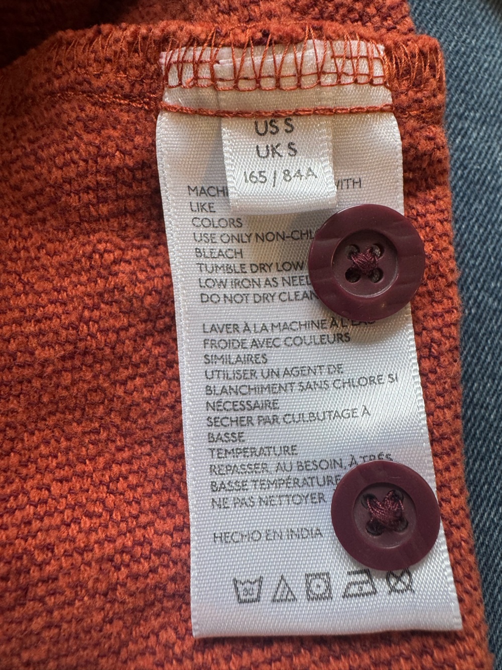 Urban Outfitters BDG Washed Twill Overshirt Jacket Hoodie Rust Orange Red - Picture 4 of 8